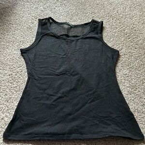 Avon XS Partial Mesh Black Tank Top